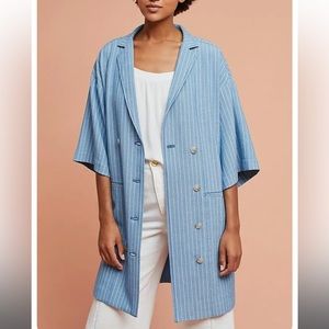 ANTHROPOLOGIE BLUE STRIPED BLAZER DRESS BY MAEVE